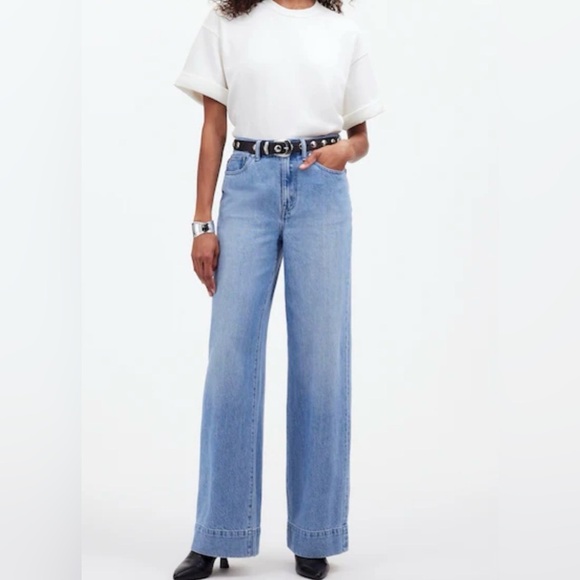 Madewell Denim - Madewell Light Blue superwide-leg jeans